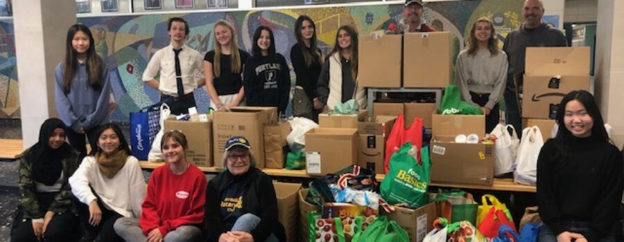 Rotary Interact Club of E.L. Crossley Organizes Food Drive for Pelham Cares