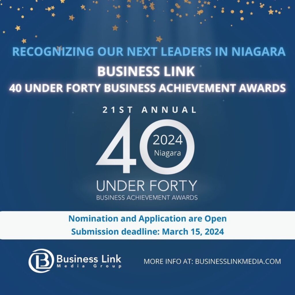 Nominate for the 2024 40 Under Forty Business Achievement Awards!