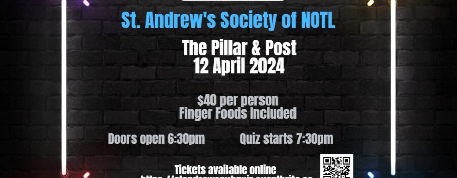 Get Your Tickets! St. Andrew’s Society of NOTL Pub Quiz