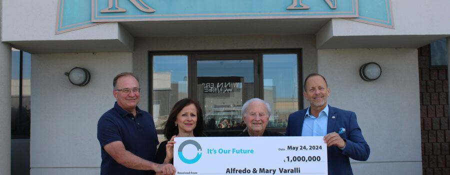 Alfredo and Mary Varalli donate $1,000,000 to It’s Our Future Campaign to Support the new South Niagara Hospital