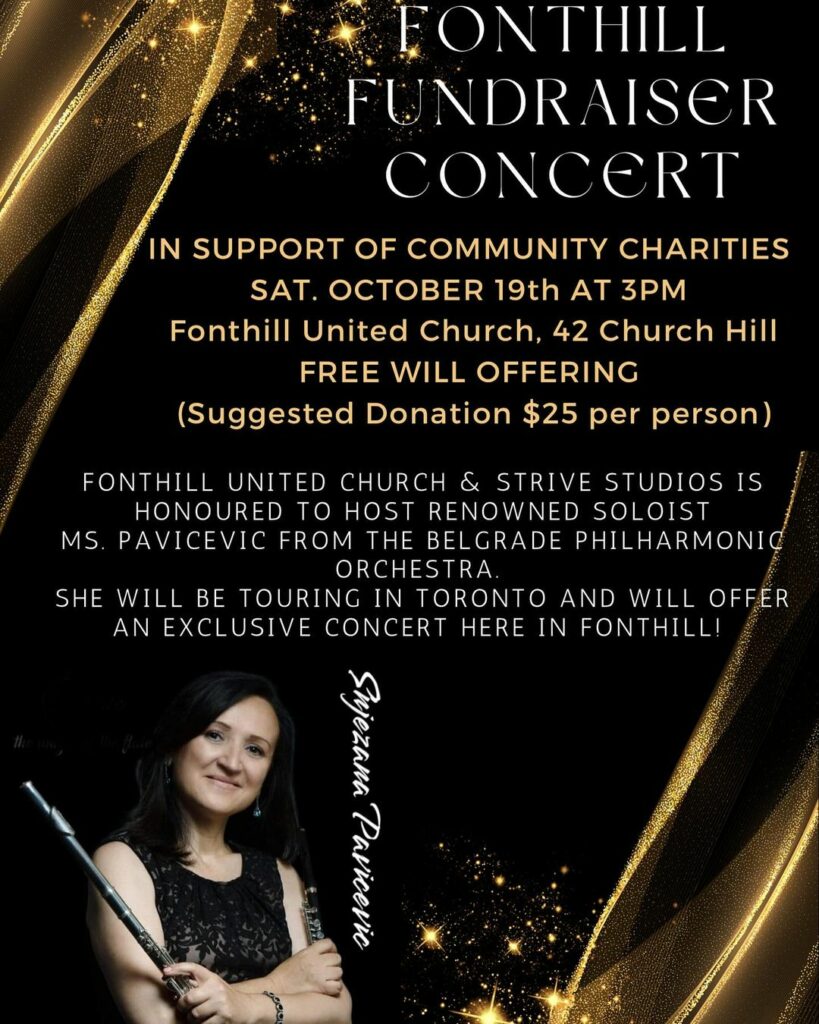 Niagara is in for a treat! Fundraiser Concert with Flautist Snjezana Pavicevic