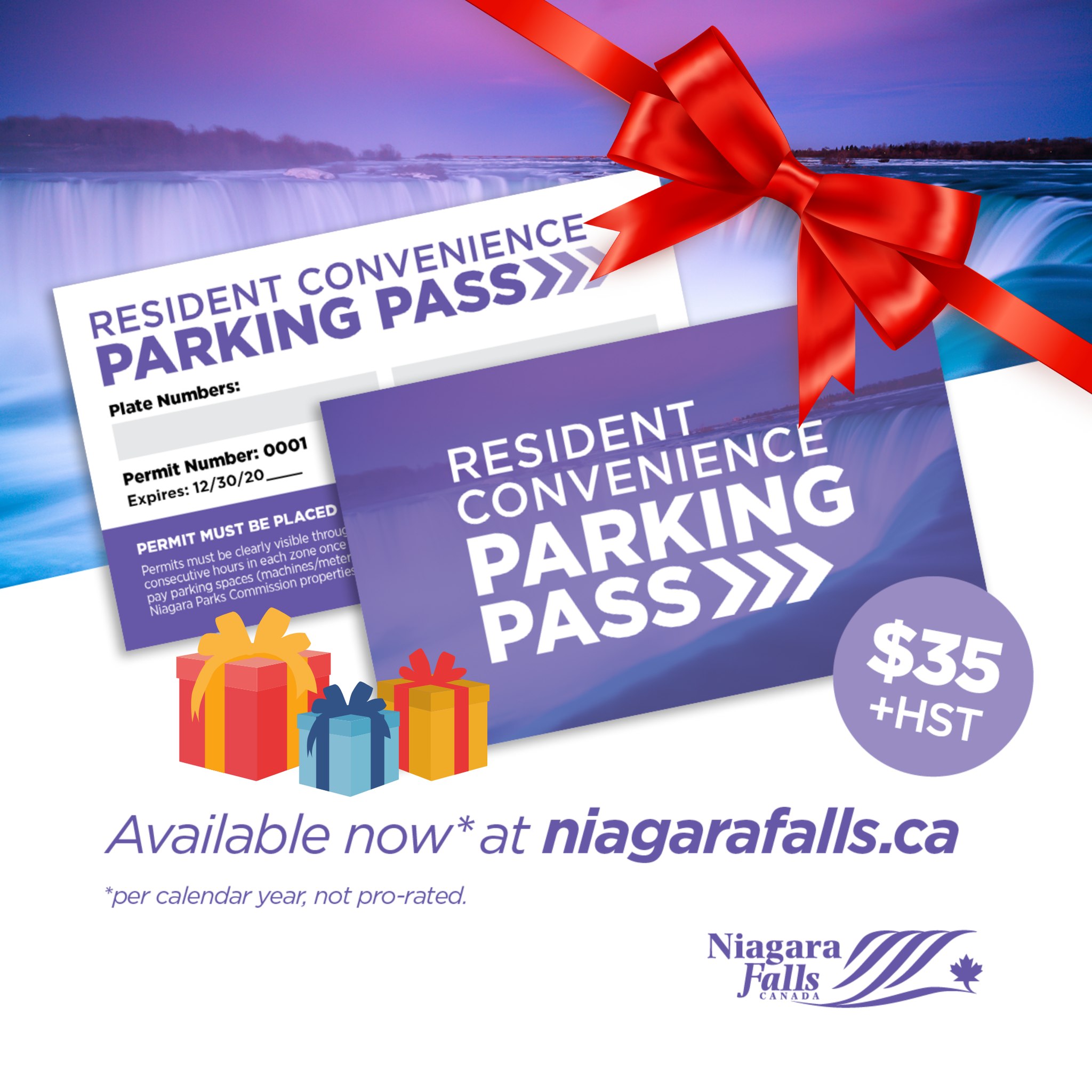 Give the gift of a 2025 Niagara Falls Resident Convenience Parking Pass!